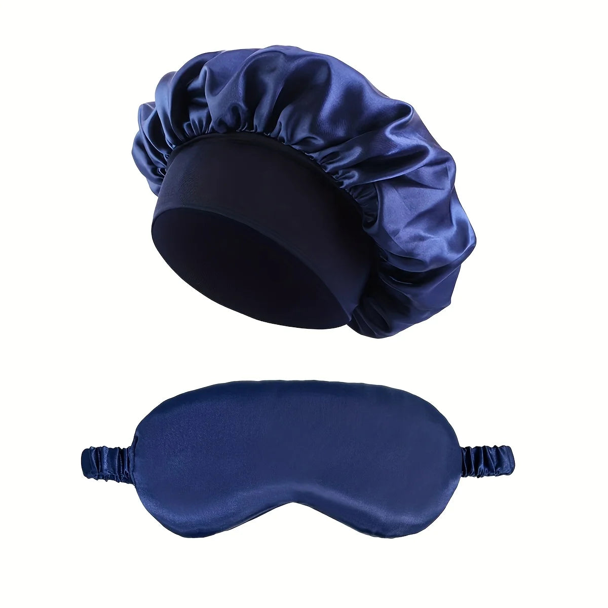 2-Piece Satin Bonnet & Eye Mask Set for Women – Sleep Hair Wrap