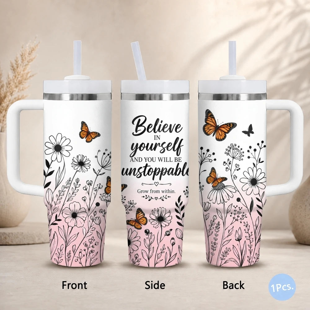 40oz Bible Verse Tumbler – Christian Faith Insulated Stainless Steel Cup