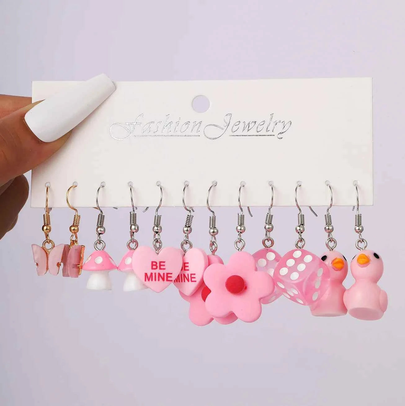 Candy Color Acrylic Earrings Set for Women Dopamine Bohemian Animal Cloud Fruit Drop Earrings for Girls Party Y2K Jewelry