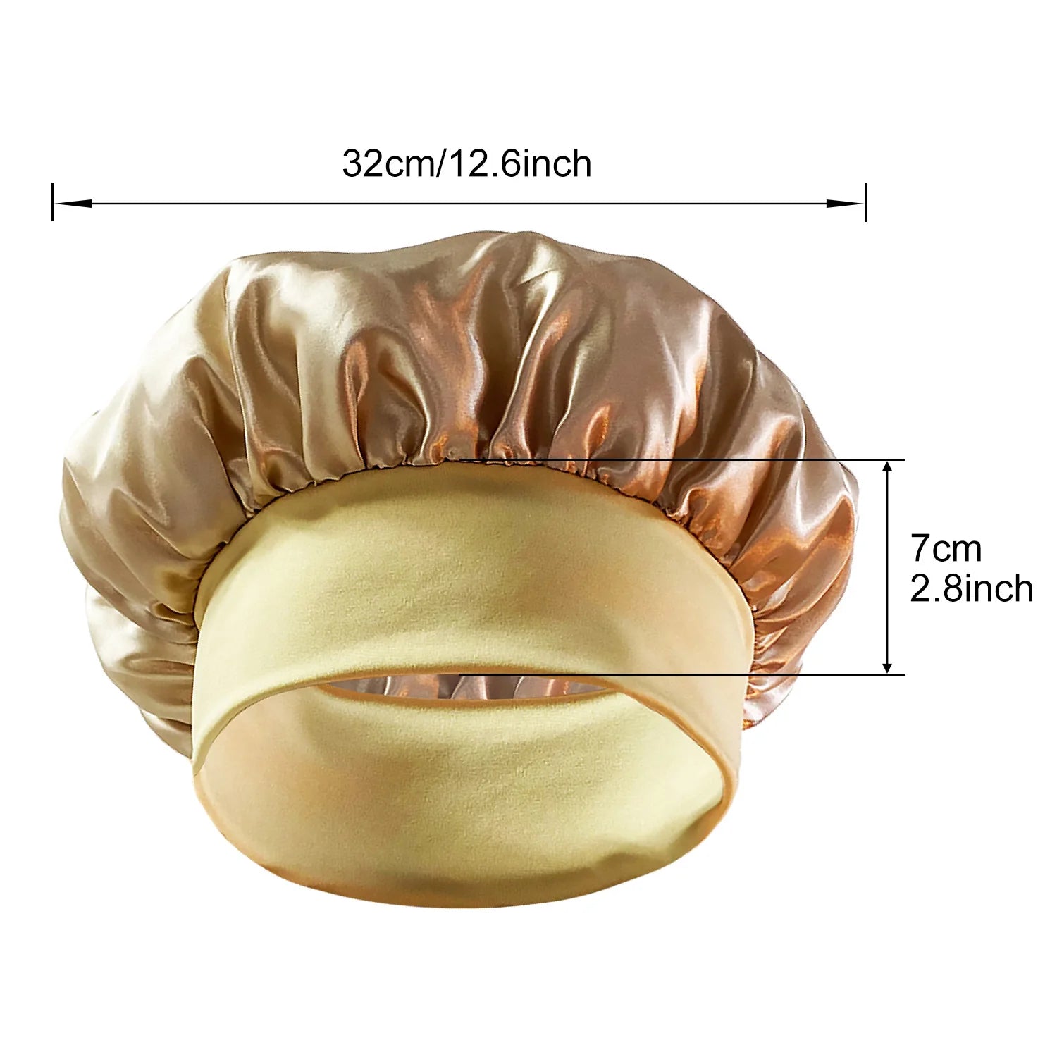 10PCS Women Satin Bonnet Elastic Wide Band Night Sleep Hat Solid Floral Printed Soft Silk Cap Set Beauty Salon Hair Care Hats - NamafadStore