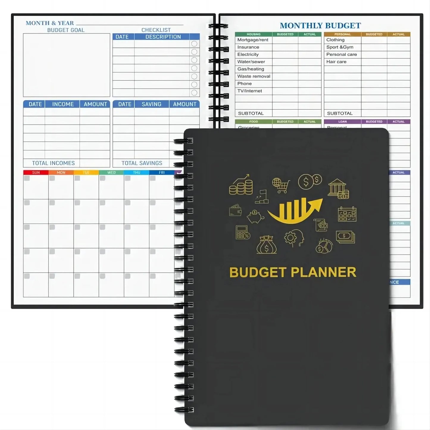 Monthly Budget Planner & Expense Tracker – Financial Organizer for 2025–2026