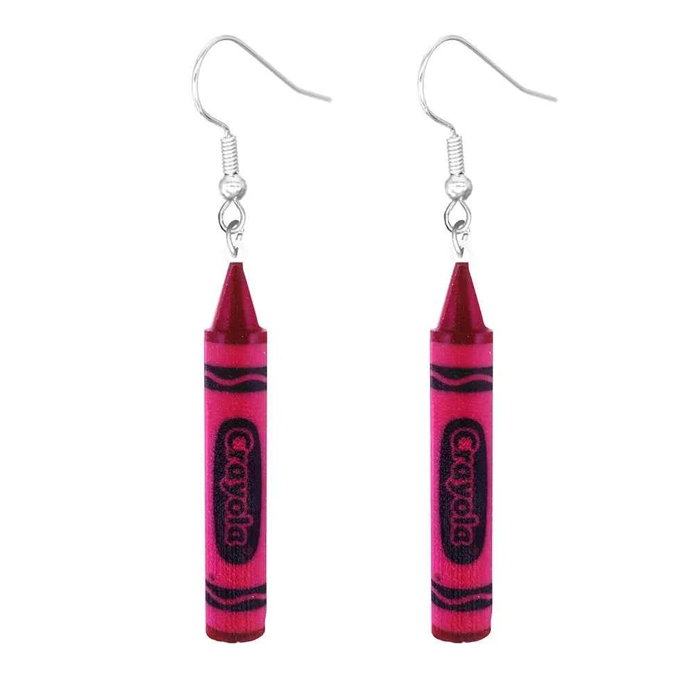 Acrylic funny earrings, fun scissors, hip-hop brushes, soft ruler bags, cute