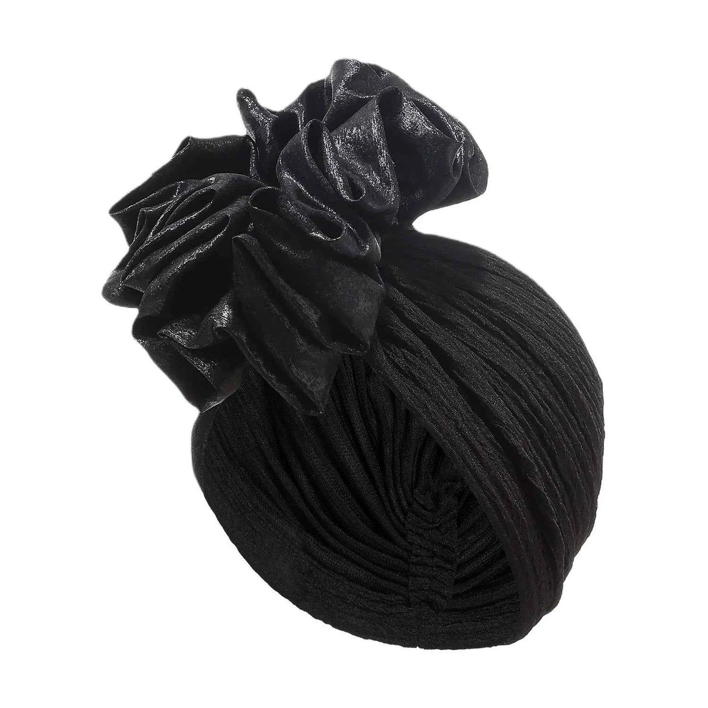 Fashion Women Pleated Turban Cap For Women Auto Gele Headtie Female Head Wraps African Nigeria Wedding Party Headpiece