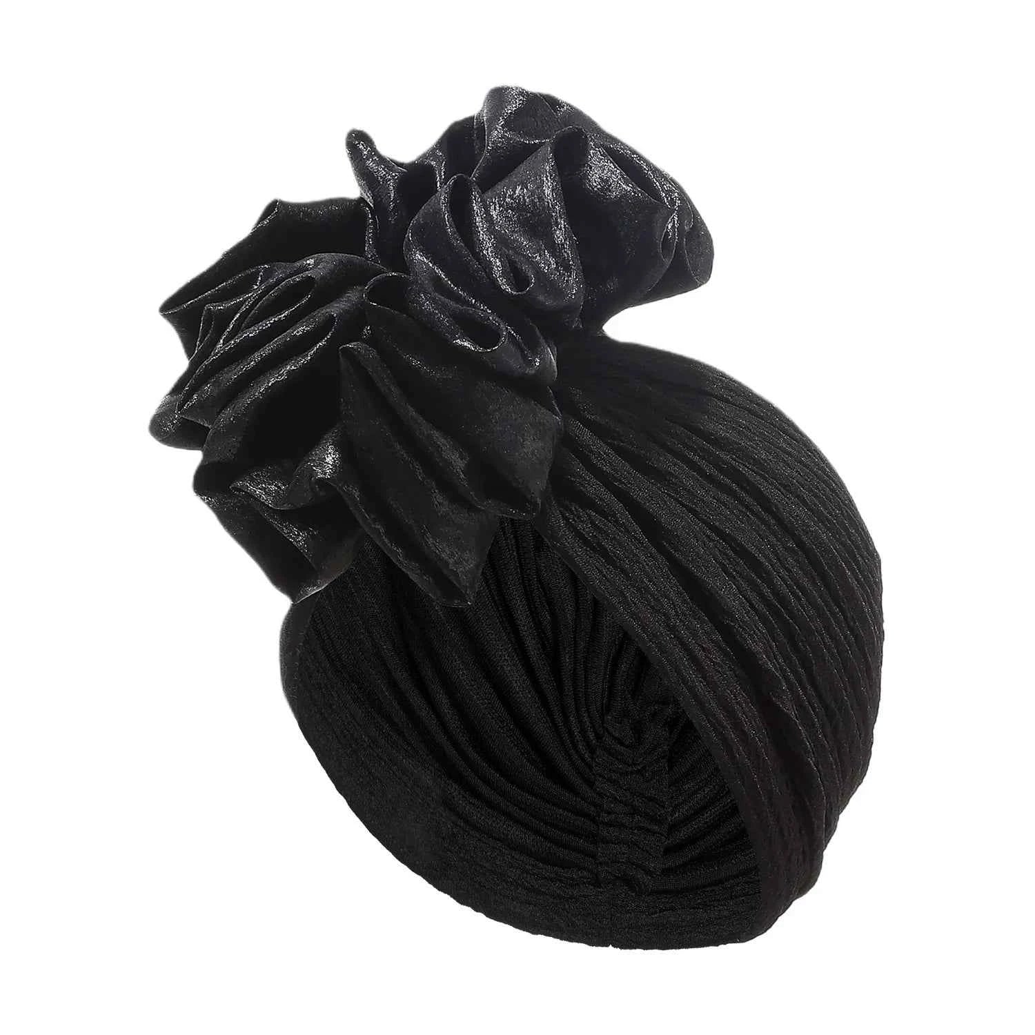Fashion Women Pleated Turban Cap For Women Auto Gele Headtie Female Head Wraps African Nigeria Wedding Party Headpiece