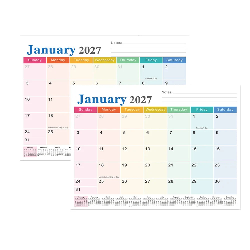 Magnetic Fridge Calendar 2027-2028, 18-Month Magnetic Calendar, Large Magnetic Planner for Home and Office Calendar + Stickers