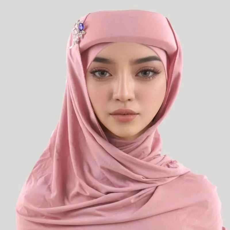 Glitter Full Body Pleated Turban Cap for Women 2025 Lady Head Wraps Muslim Headscarf Hat Turbante Mujer African Headpiece