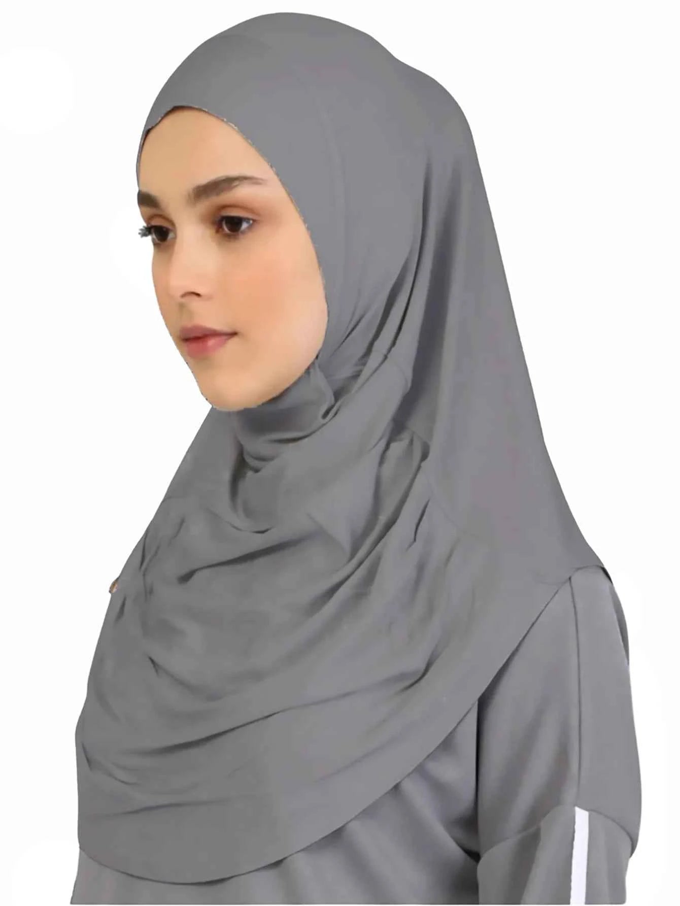 Cotton Muslim Turban Full-Cover Hijab Cap – Underscarf & Inner Headscarf with Neck Wrap for Women