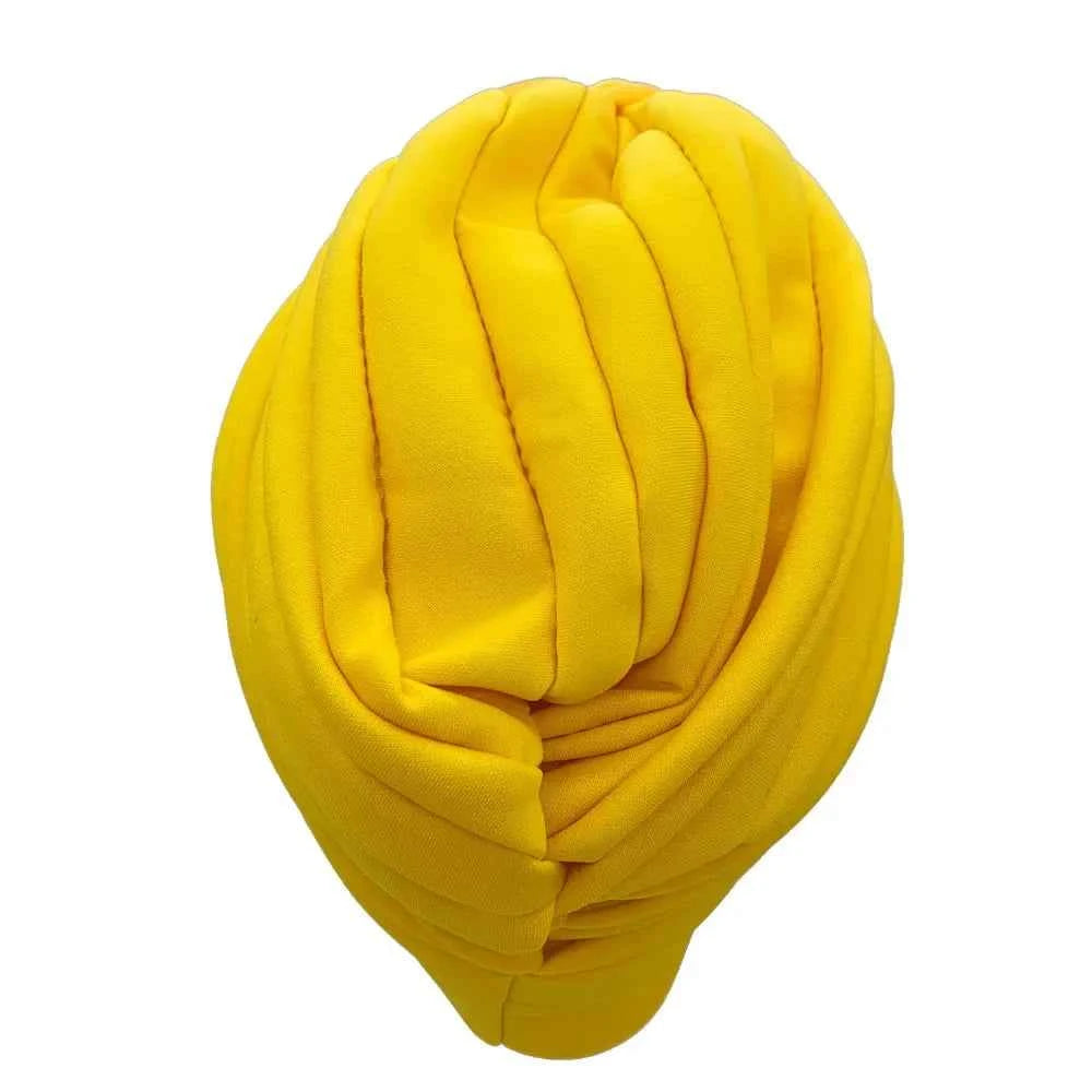 Fashion Satin Croissant Ruffled Turban Caps for Women African Head Wraps Nigeria Wedding Party Headpiece Muslim Headscarf Bonnet