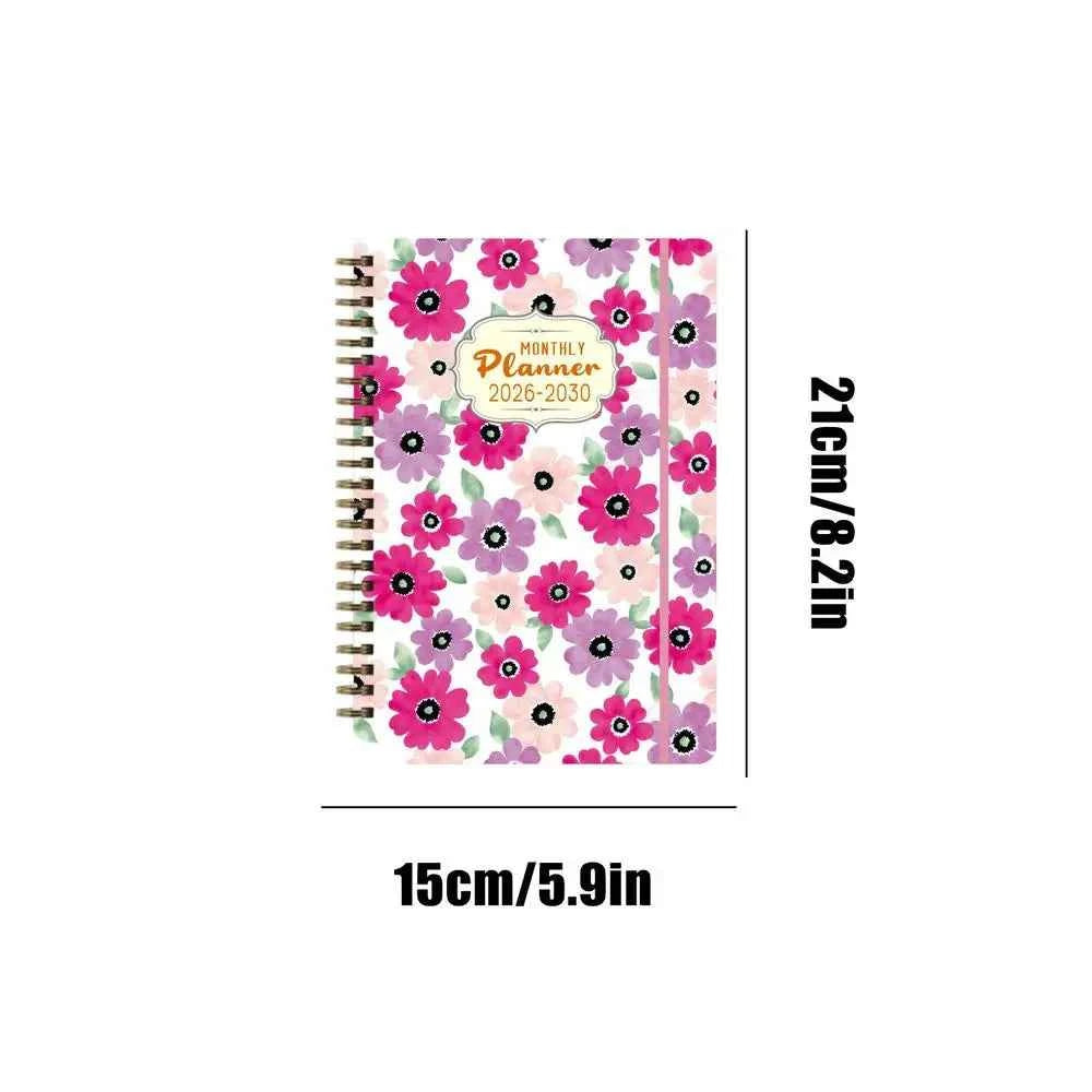 Coil Bound Monthly Planner 2026-2030 Long-Term Planning Datebooks Weekly And Monthly Planner For School Student Business