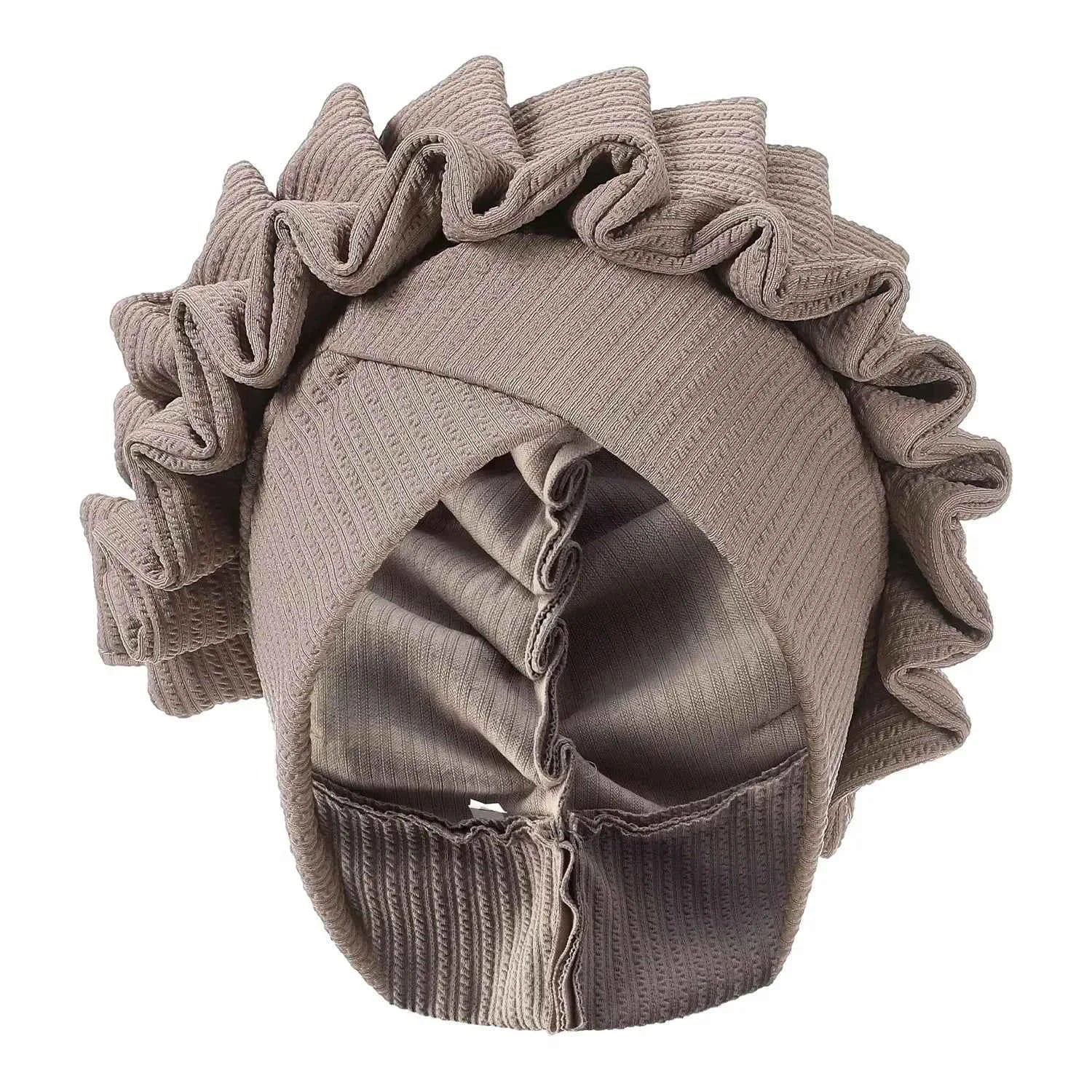 Indian Forehead Cross Turban Hat Women Chemo Cap Muslim Hijab Bonnet Ruffle Headscarf Beanies Bandanas Headband Turbante Mujer