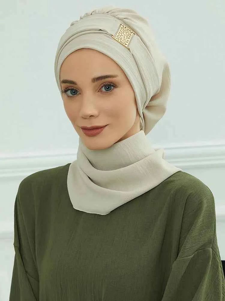 Plain Muslim Hat Inner Jersey Hijabs Women Turkey Instant Turban Islamic Caps Ramadan Headwraps Luxury Khimar Ladies Clothing