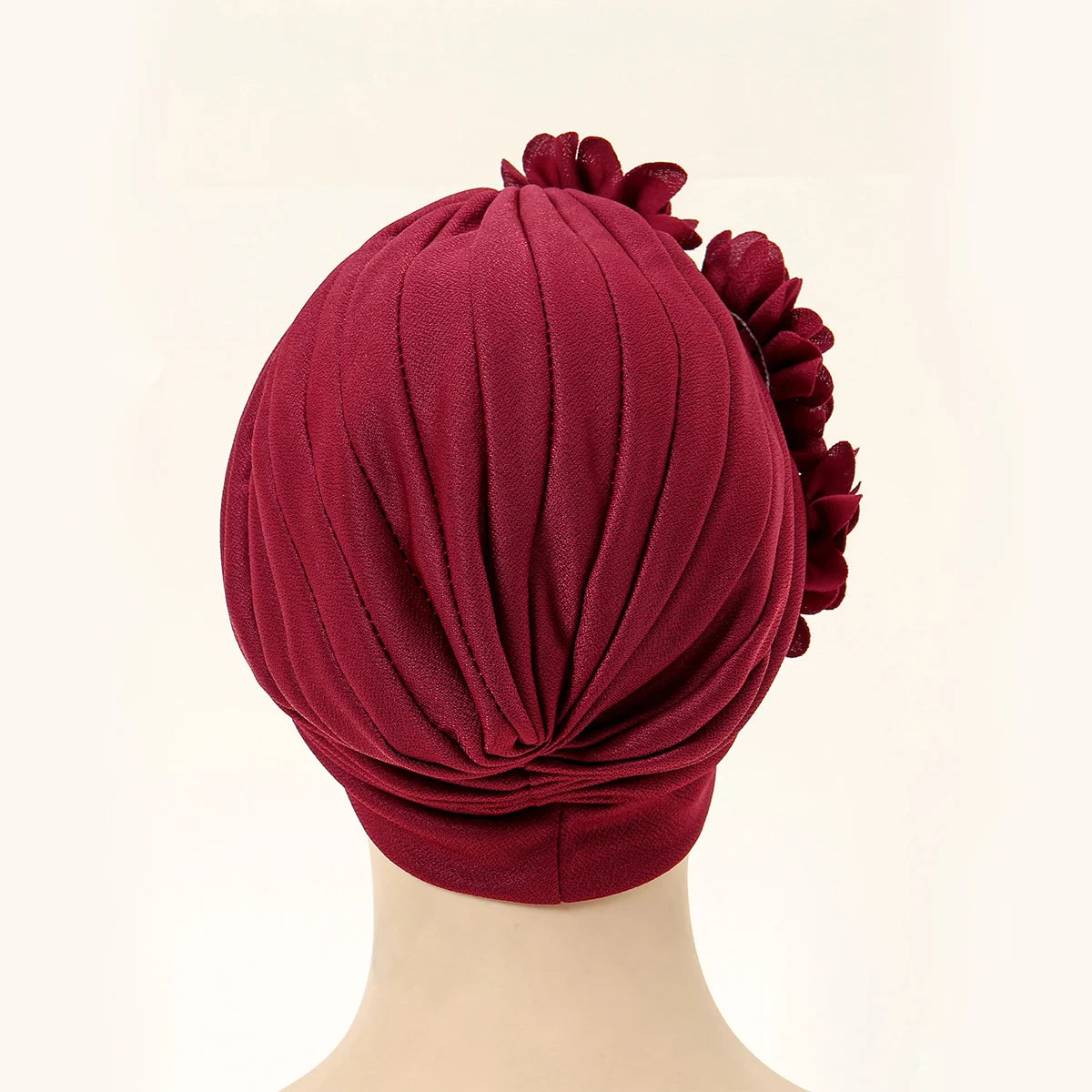 Islamic Underscarf Hijabs Hats Women Flower Headband Ladies Muslim Turban Hat Floral Head Wrap Wedding Beading Party Hijabs - NamafadStore