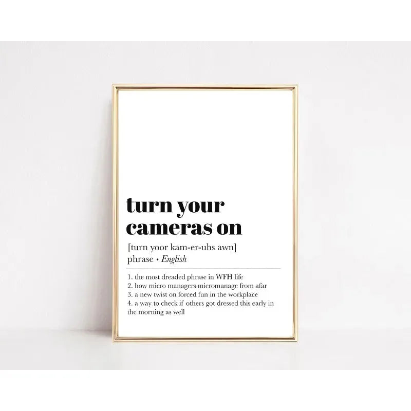 Funny Office Definition Poster Canvas Painting Motivational Words Canvas Painting Wall Art Picture Living Room Home Decor Mural