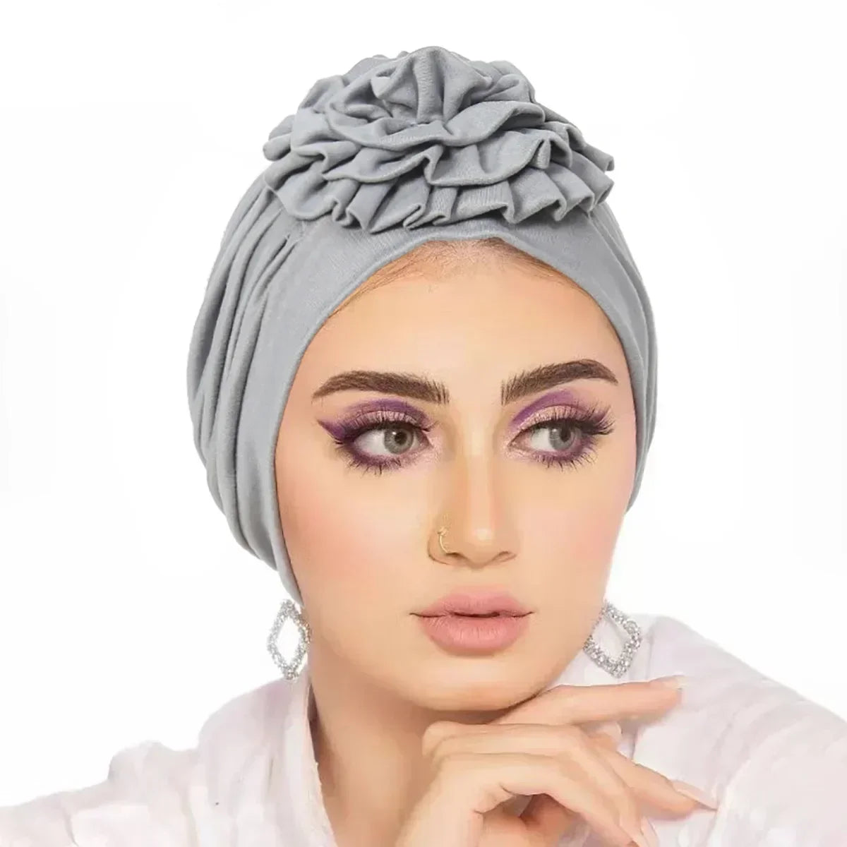 Women Sequin Knotted Turban Indian Hat Muslim Hijab Beanie Bonnet Hair Loss Headscarf Chemo Cap Headwear Bandanas Turbante Mujer - NamafadStore