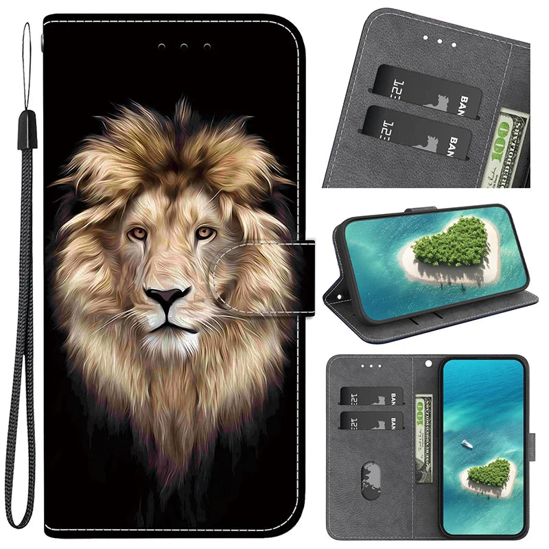 Leather Phone Case For iPhone 11 12 13 14 15 16 17 Pro Max XR 14 15 16 Plus 16e 17 Air Wallet Lanyard Cover