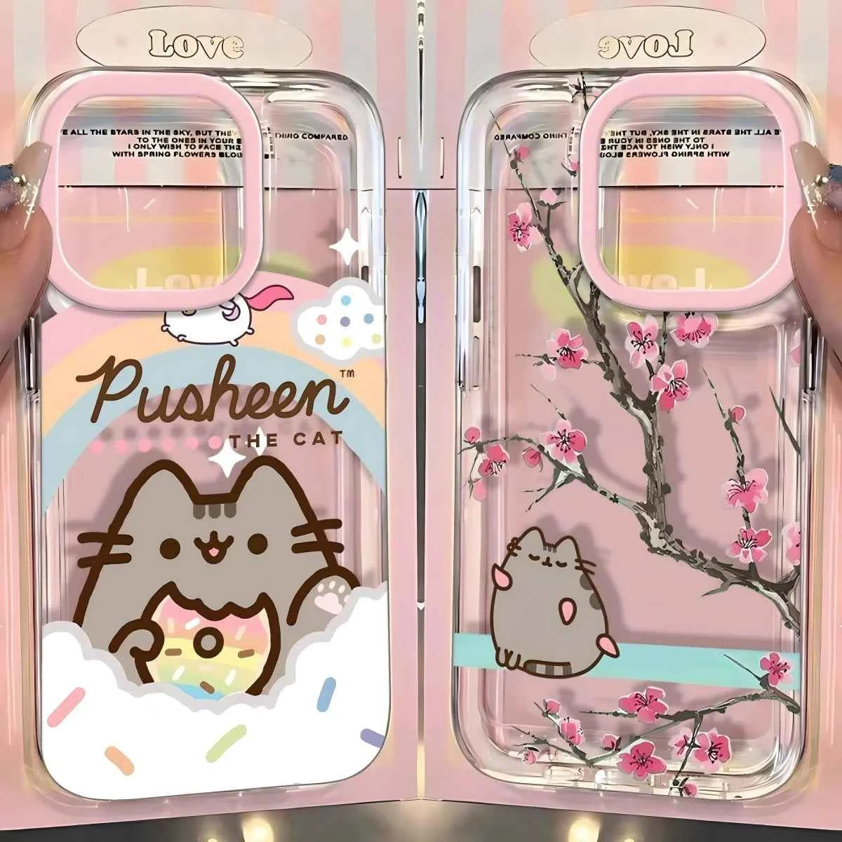 Cute P-Pusheens Cat Phone Case For iPhone 17e 17 16 16e 15 14 13 12 11 Mini Pro Max X XR XSMax 7 8 Air Plus Transparent