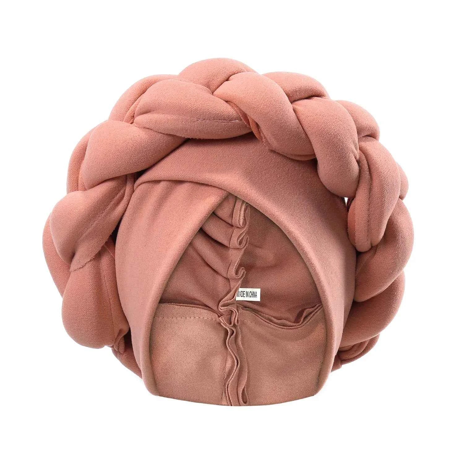 New Exaggerated Braids Turban Cap for Women African Wedding Party Headwear Hats Bonnets Headband Hat Hijab Cap