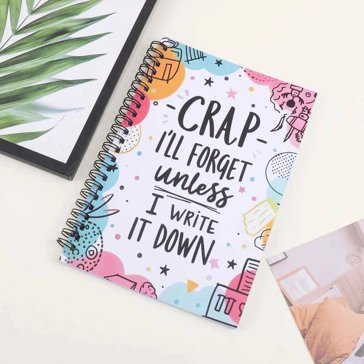 "I'll Forget Unless I Write It Down" Spiral Notebook - 100 Page Cute Daily Planner Journal for Women, Men, School, Gift