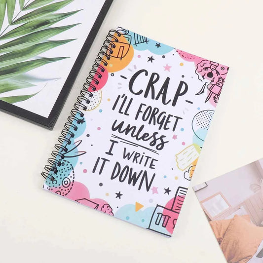 "I'll Forget Unless I Write It Down" Spiral Notebook - 100 Page Cute Daily Planner Journal for Women, Men, School, Gift