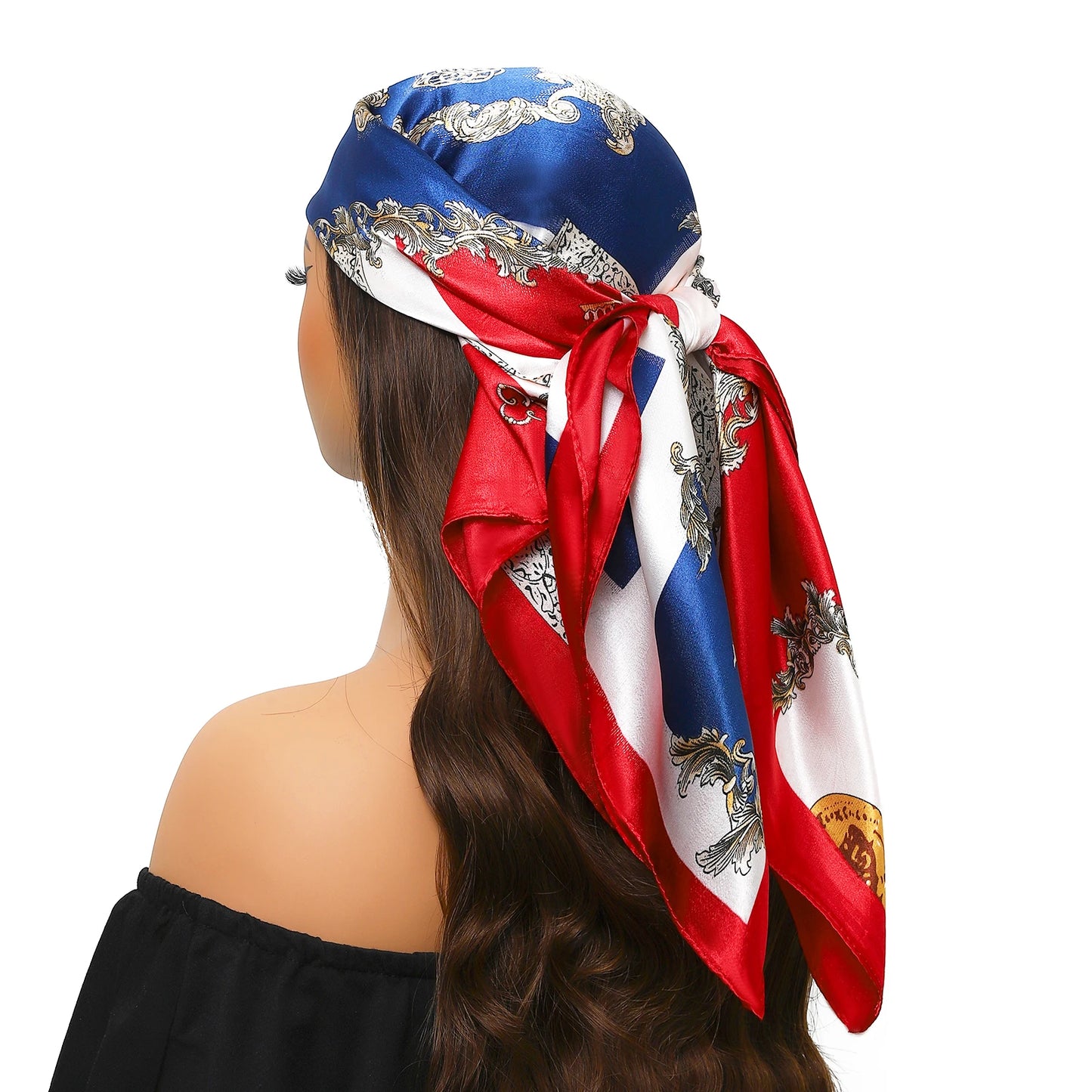 Luxury Brand Silk Scarf Fashion Foulard Satin Shawl Leopard 90*90cm Square Head Scarves Women Bandanna Pareo Headscarf - NamafadStore