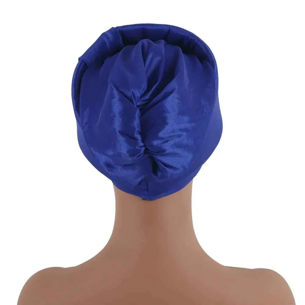 African Female Head Wrap – Raw Silk Turban Cap for Women’s Nigerian & Muslim Headwear