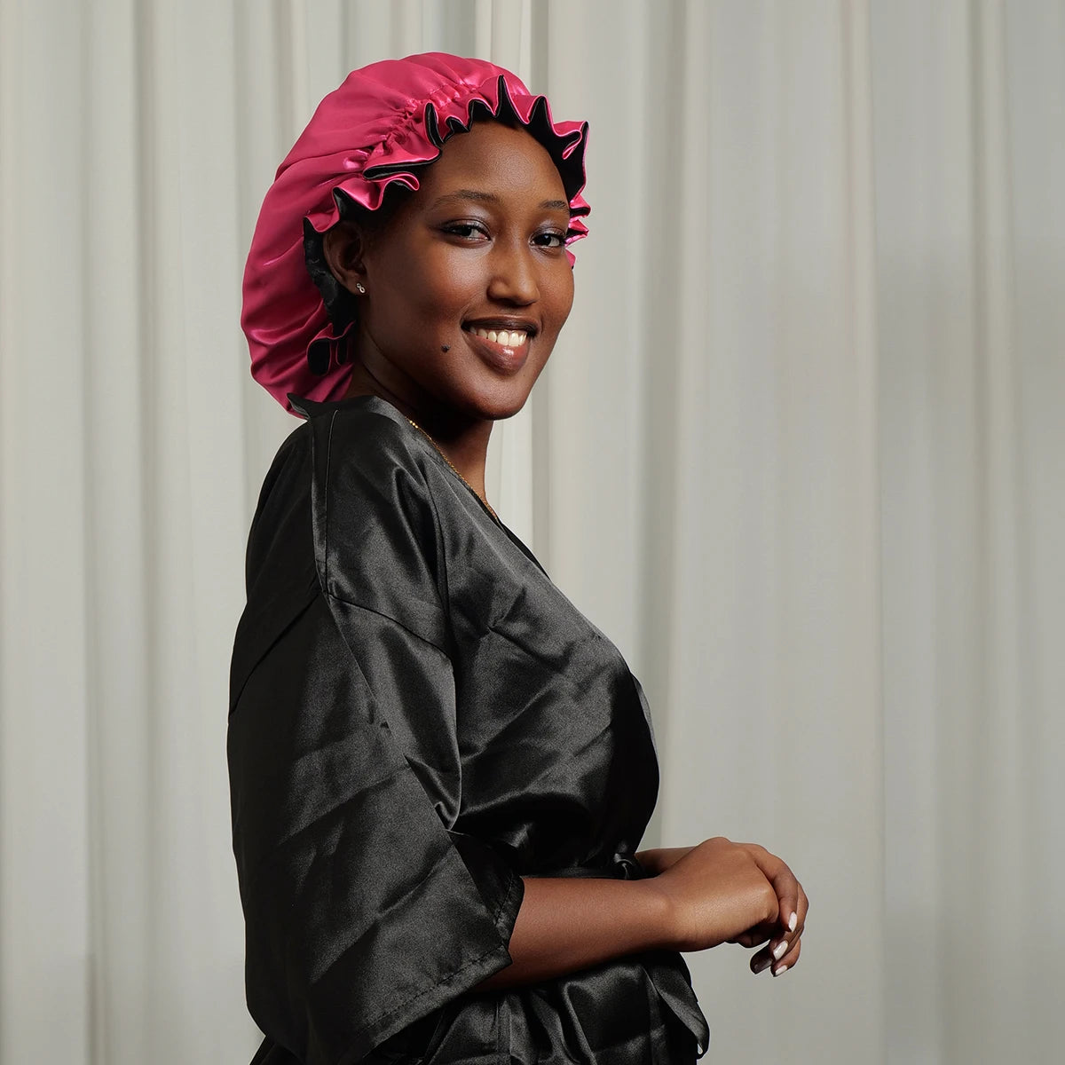 Double-Layered LaceCaps, Hair Bonnet, Can Be Worn on Both Sides, All Men and Women Can Wear It, 1Pc