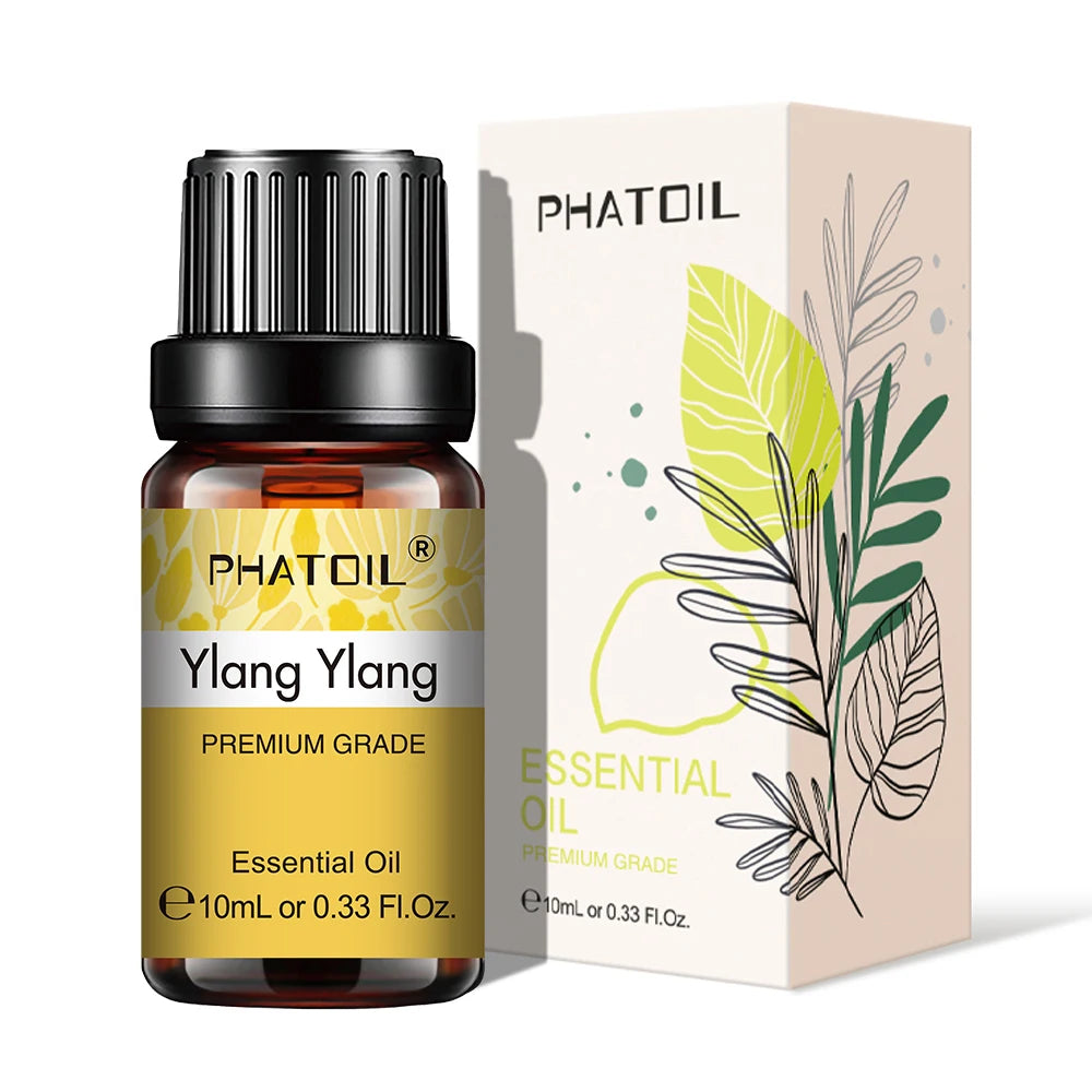 PHATOIL Natural Plant Essential Oil 10ml Eucalyptus Rose Lemon Bergamot Vanilla Peppermint 1PCS Aroma Essential Oil For Diffuser - NamafadStore