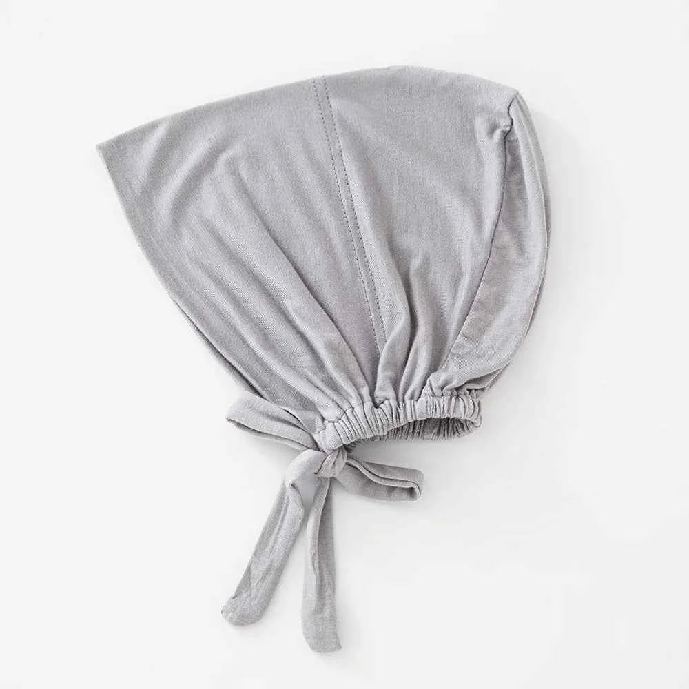 82 colors Tie Back Undercaps Fashion Women Inner Hijab Muslim Cap Bonnet Plain Islamic Cotton Spandex Jersey DEW Underscarf