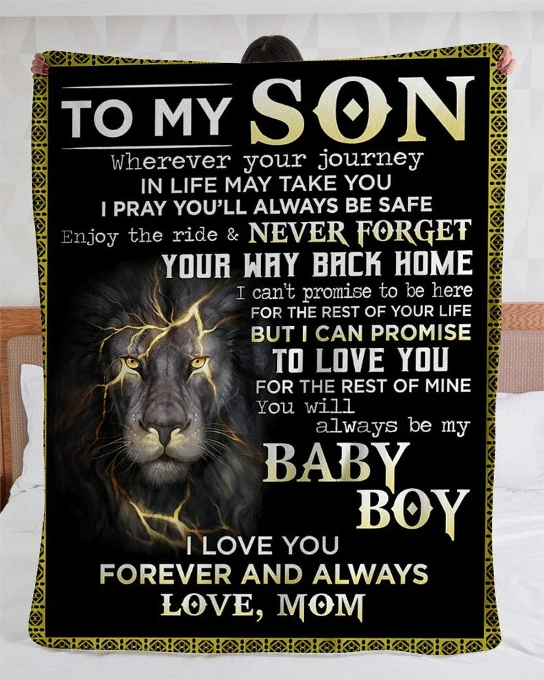 Personalized To My Son Blanket – I’ll Always Be With You, Love From Mom
