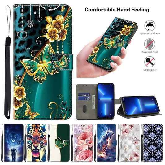 3D Magnetic Flip Leather Cover Wallet Case For iPhone 17 17e 16e 16 15 14 13 12 11 Mini Air Pro Max Plus