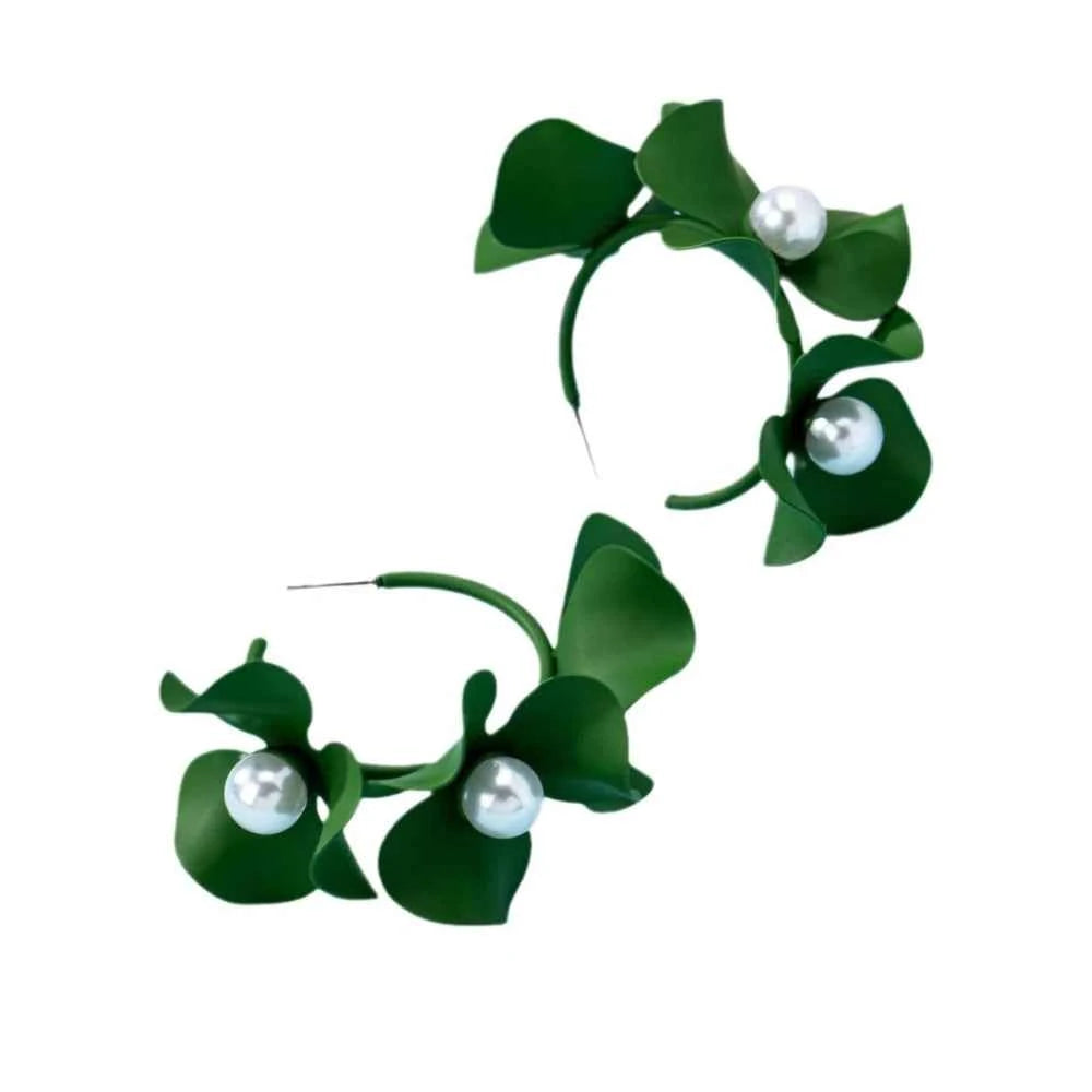 Imitation Pearl Flower Earrings for Women Simple Fashion Ear Jewelry Accessories Hot Sale Party Gift 2025 New Style