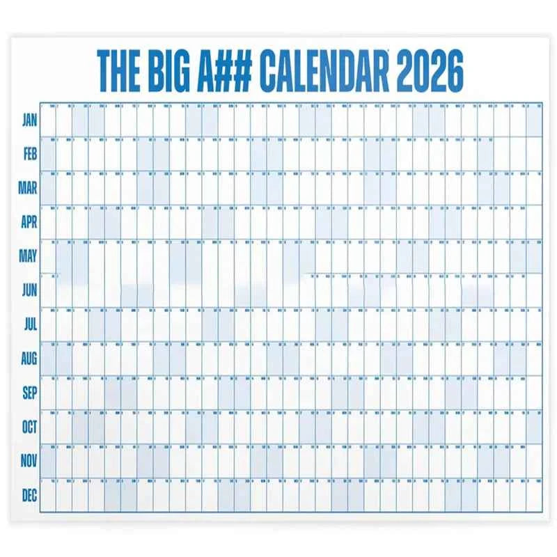 The Big A#Calendar 2026 Calendar Planner Sheet Schedule Sticker Planner Target 365 Days Planner Sheet To Do List Office Supplies