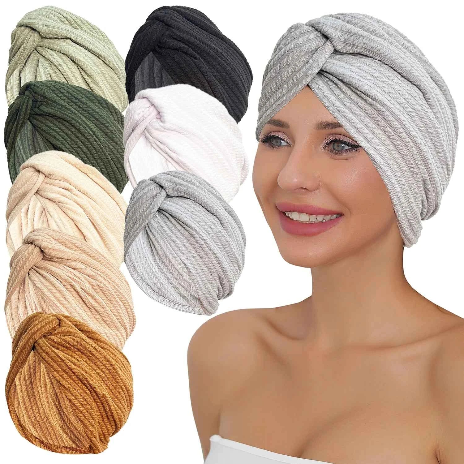 Women's Fashion Knitted Cross Turban Hat Bohemian Knitted Cross Wrap Hat Indian Hat Turban Hat
