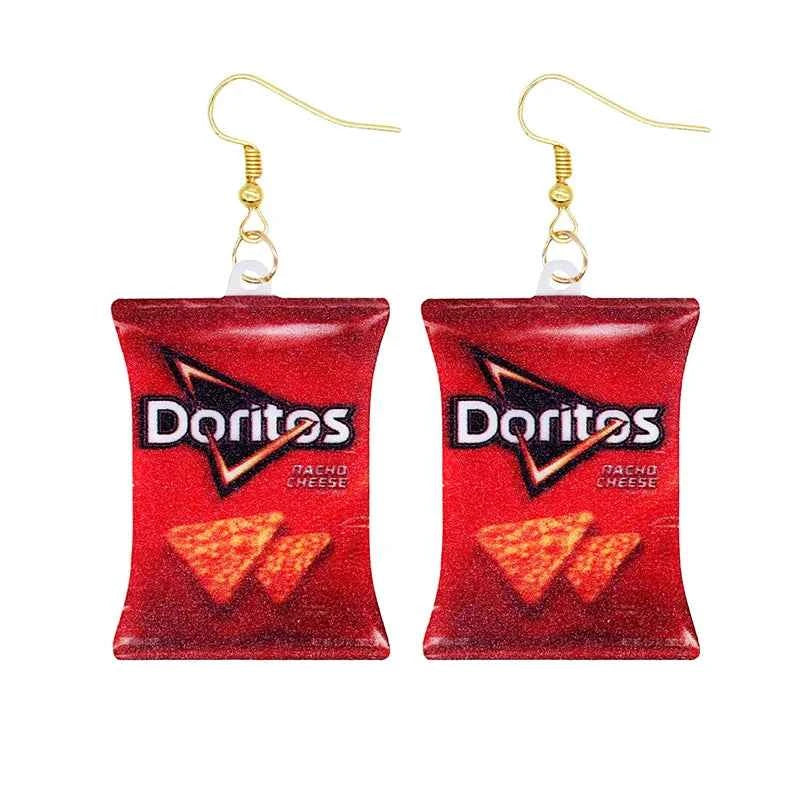 Earrings for Women Earrings Acrylic Cute Snacks Potato Chips Girls Foods Funny