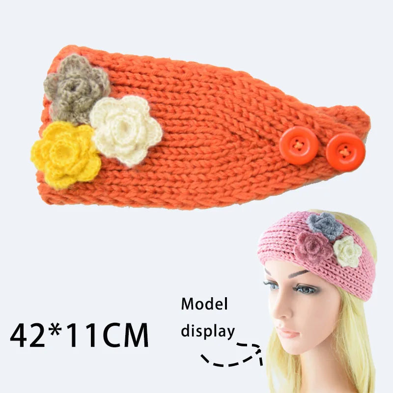 Winter Knitted Headbands for Women Warm Woolen Knitting Ear Warmer Cross Knot Turban Headwear Girls Hair Band Hair Accessories - NamafadStore