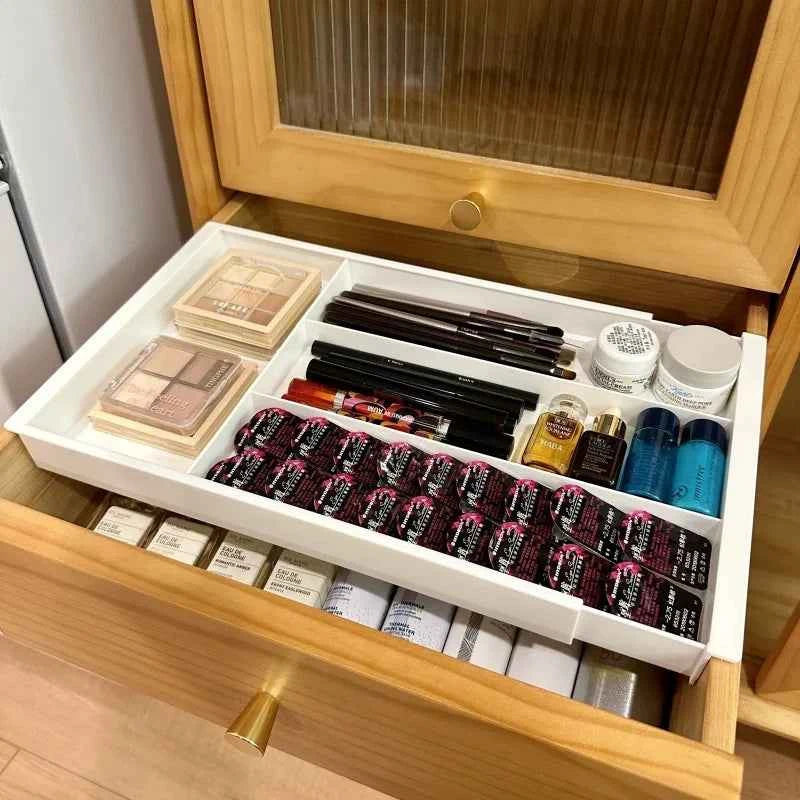 Silverware Drawer Organizer Expandable Cutlery Organizer Utensil Tray for Kitchen Adjustable Flatware Tray Cutlery Holder