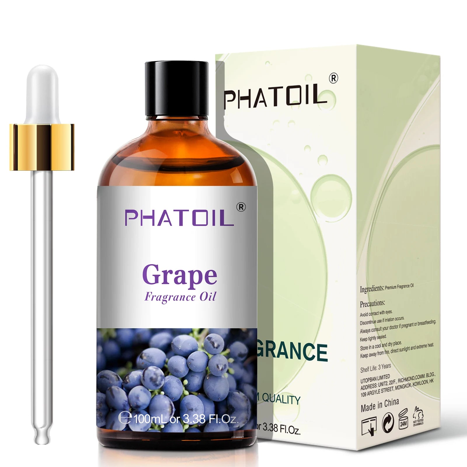 PHATOIL 100ml Sweet Fruity Fragrance Oil for Diffuser Candles Making -Coconut & Vanilla Strawberry Lemon Peach Pear Aroma Oil - NamafadStore