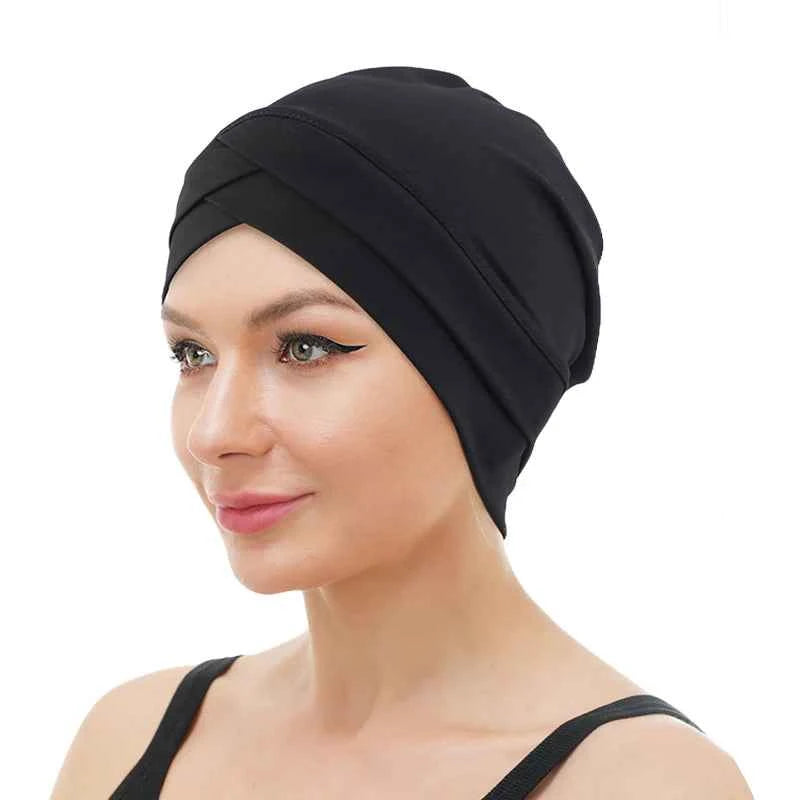 New Women cross muslim hijab inner hat Islamic UnderScarf Arab Wrap Chemo Bandana Muslim Scarf Hijab Bonnet Cap Indian Hat