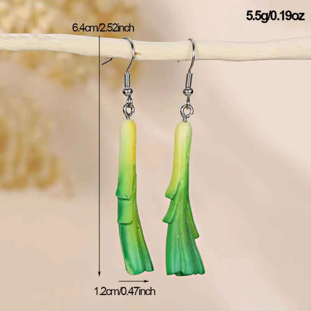 Bohemia Earrings Simulated Vegetable Dangle Earring Korean Style Broccoli Cute Earrings Lettuce, Onion Mushroom Earrings