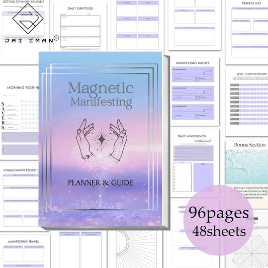 96pages Journal Abundance Writable Notebook with Two Bookmarks, Perfect for Affirmation Guides, Happiness and Success Workbook