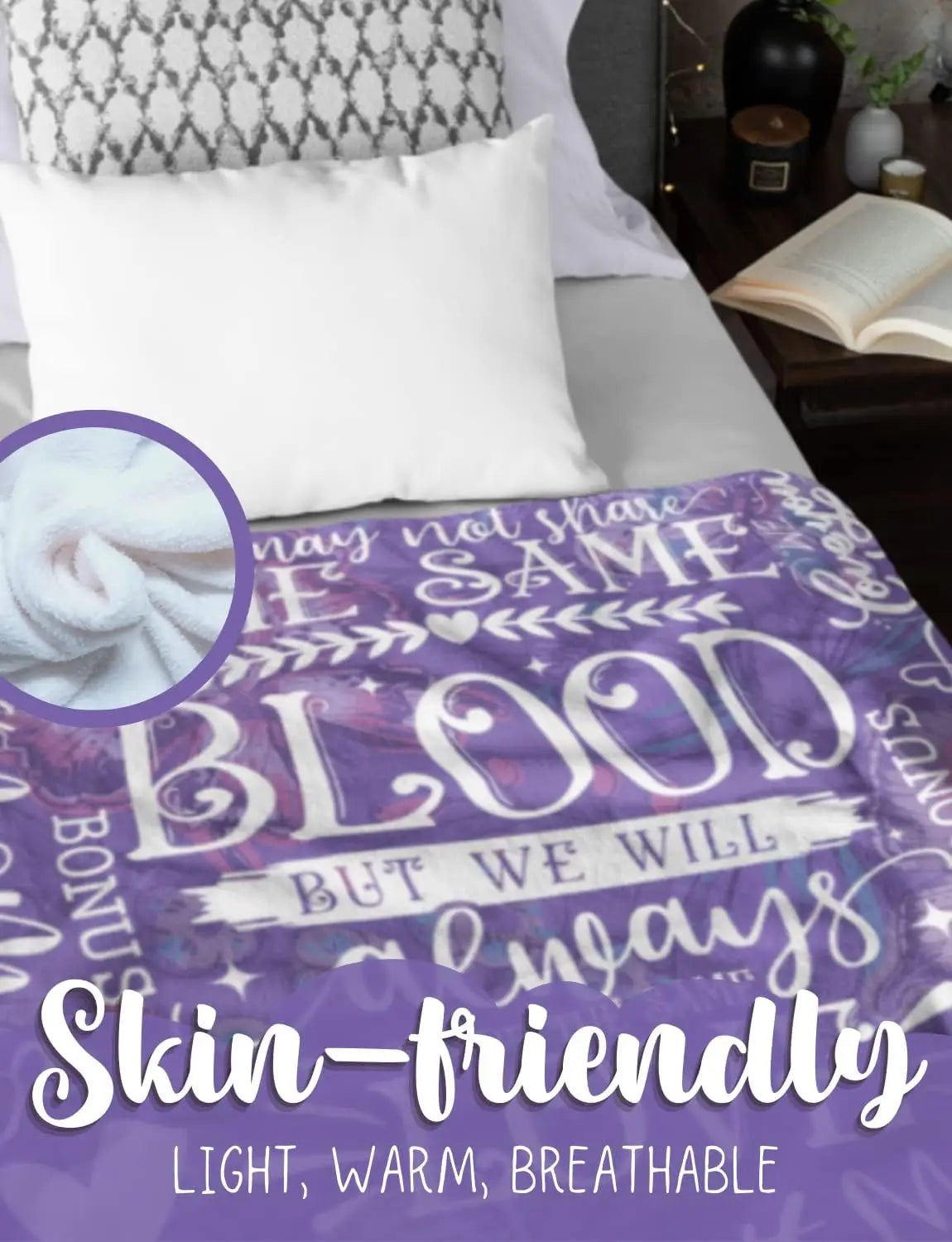 Bonus Mom Stepmom Blanket – Soft Throw Gift for Stepmother