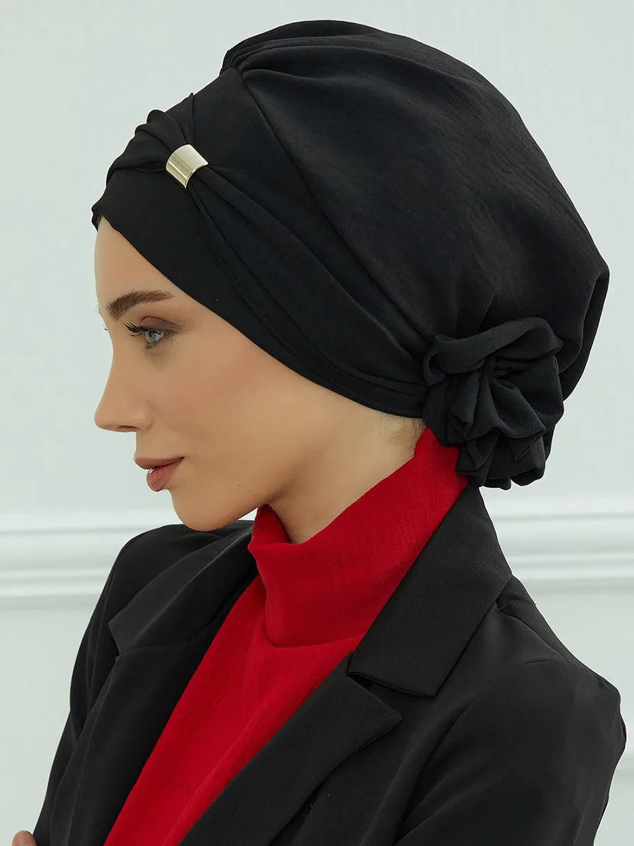 Muslim Solid Instant Turban Hat Hijab Women Caps Islamic Bandana Bonnet Fashion - NamafadStore
