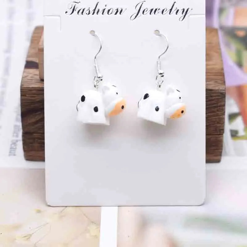 Earring For Women Resin Handmade Cartoons Animals Fruits Vegetables Kawaii Drop Earrings Funny Gifts
