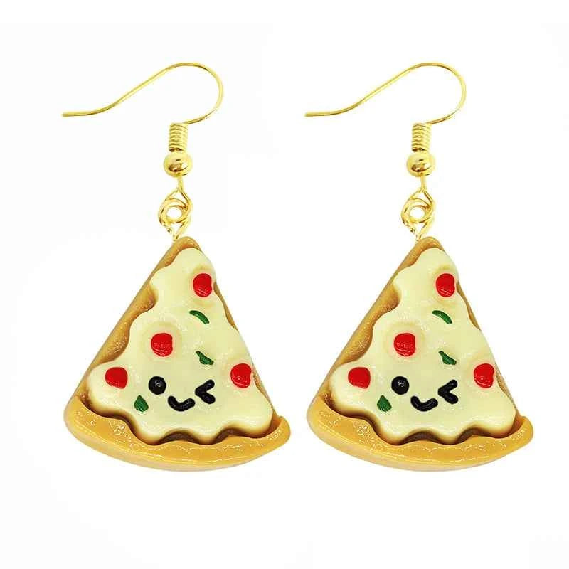 Earrings For Women Girls Cute Foods Hamburg Pizza Chicken Leg Candy Bottle Handmade Candy Kids Funny Resin