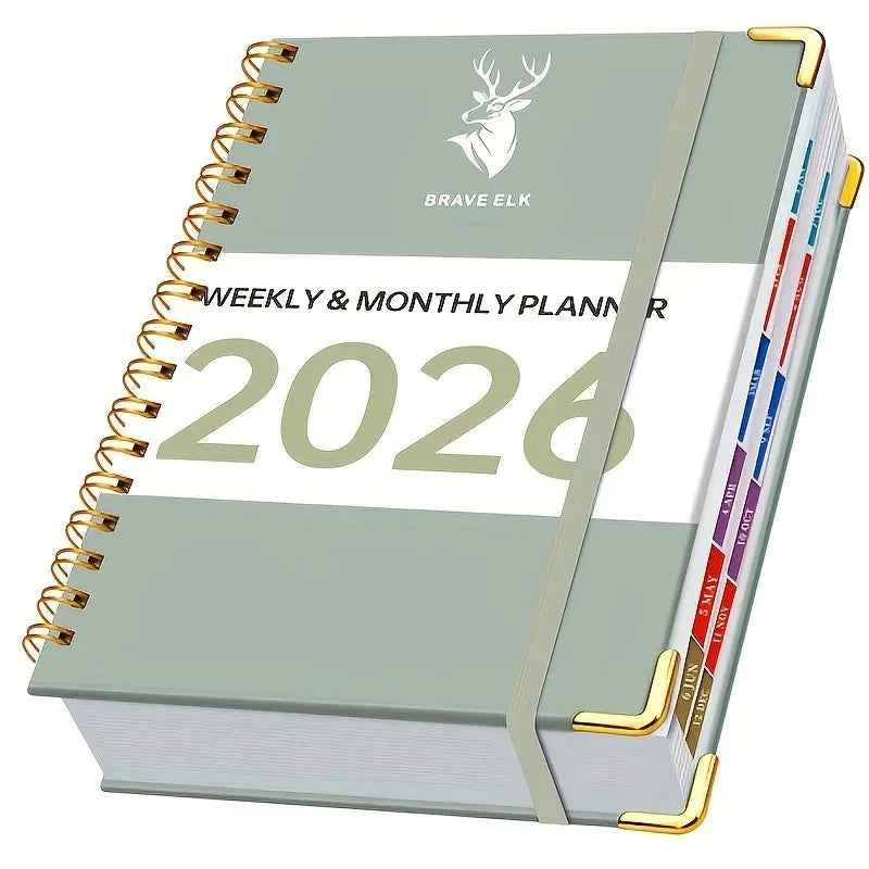 2026 Student Daily & Weekly Planner - Spiral Bound, Hard Cover, Academic Year Schedule Book for School, College, Homework