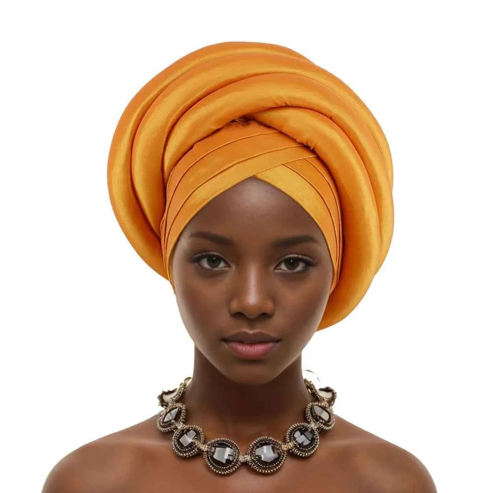 African Headtie Nigerian Auto Gele Turban Caps Female Head Wraps Already Made Wedding Geles Party Headwear Headpiece