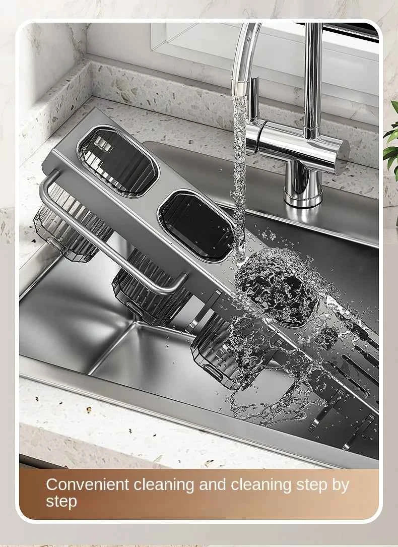 Wall-mounted knife rack for kitchen, multifunctional, no drilling required, knife and utensil holder, chopstick tube, integrated