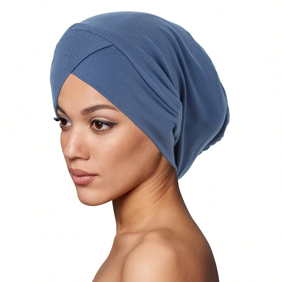 New African Print Turban Beanie for Women - Flower Beanie, Muslim Hijab, Head Wrap, and Hair Loss Bandana