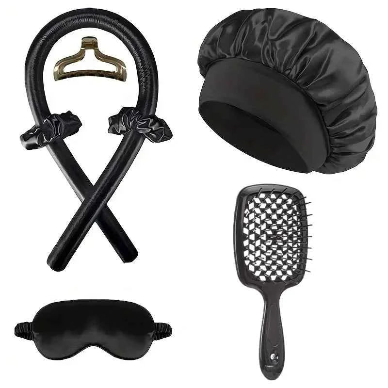 Upgraded Heatless Hair Curling Headband Scarf Soft Sleeping Bonnet for Long Lasting Soft Fluffy Lazy Curls Styling Accessories