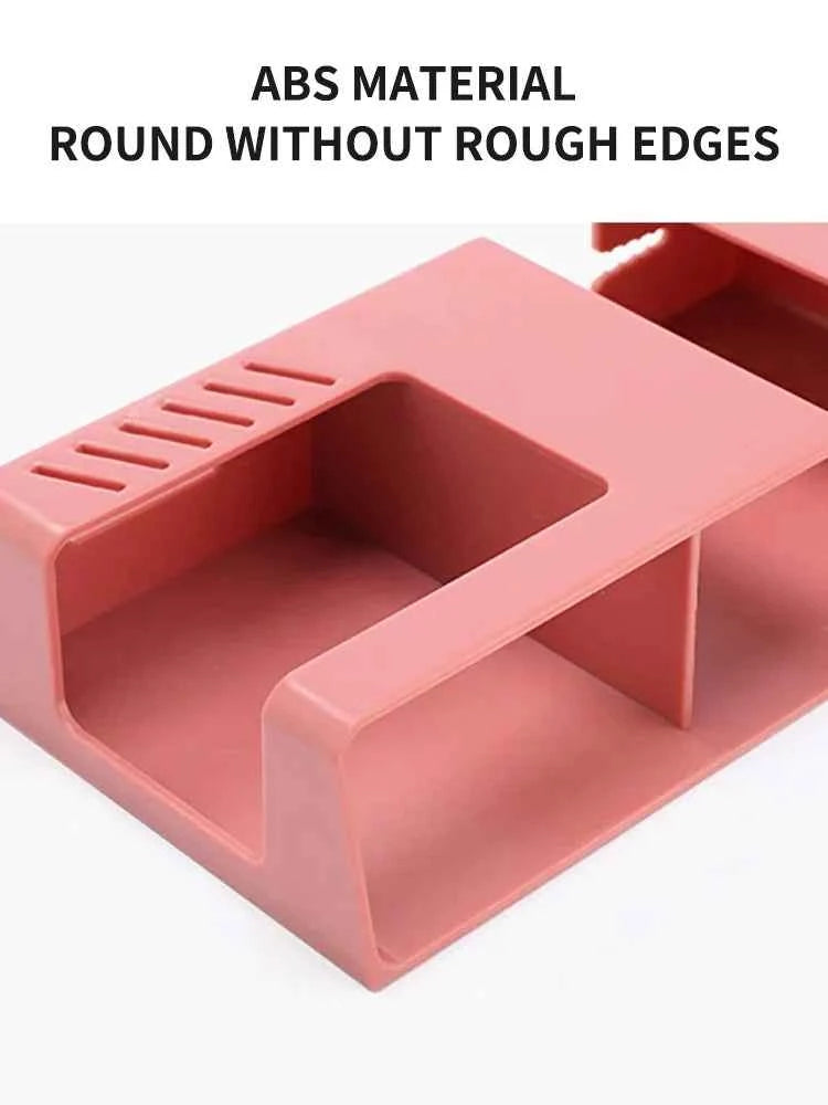 1PC Wall-Mounted Non-Punching Remote Control Storage Box Rack TV Air Conditioning Mobile Phone Charging Rac